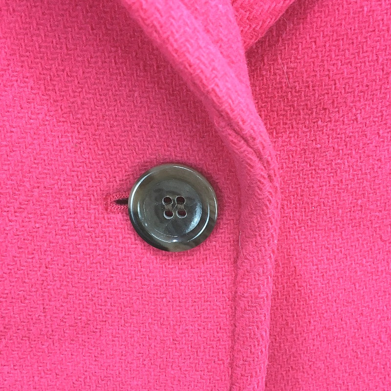 Talbots Petites Floral Print Lining Pink Double Breasted Peacoat Ladies Size 4P