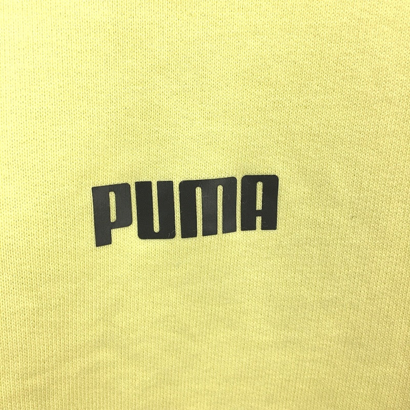 Puma Logo Monogram Lemon Yellow Crew Neck Sweatshirt Mens Size 4XL
