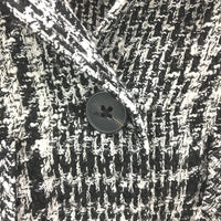 Sportsgirl Fringed Trim Cropped Black White Tweed Jacket Ladies Size AU 16