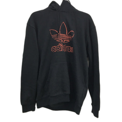 Adidas Trefoil Sketch Logo Black Fleece Pullover Hoodie Mens Size Large