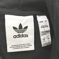 Adidas Trefoil Sketch Logo Black Fleece Pullover Hoodie Mens Size Large