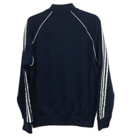 Adidas Trefoil Navy White Stripe Tracksuit Zip Up Jacket Mens Size Medium