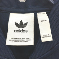 Adidas Trefoil Navy White Stripe Tracksuit Zip Up Jacket Mens Size Medium