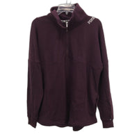 Victoria's Secret Pink Quarter Zip Burgundy Fleece Sweatshirt Ladies Size Small