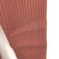 Basque Ribbed Knit Round Neck Stretch Brick Red Sweater Ladies Size AU 10