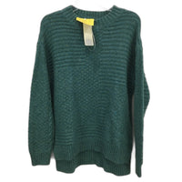 Regatta Knitted Cotton Blend Pine Green Gold Fleck Sweater Ladies Size 10 NEW