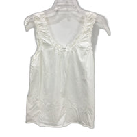 Soho Ruffle Relaxed Fit White Cotton Pyjama Tank Top Ladies Small NEW