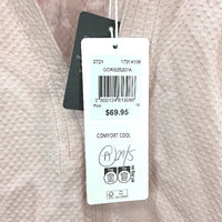 Grab Denim Honeycomb Pattern Baby Pink Shortsleeve Tunic Top Ladies Size 10 NEW