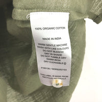 Grab Denim Ruffle Sleeve Sage Green Cotton Button Up Top Ladies Size 10 NEW