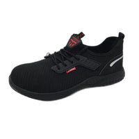 Usor Safety Sneaker Style Black Lace Up Work Steel Toe Shoes Unisex Sz EU 41 NEW