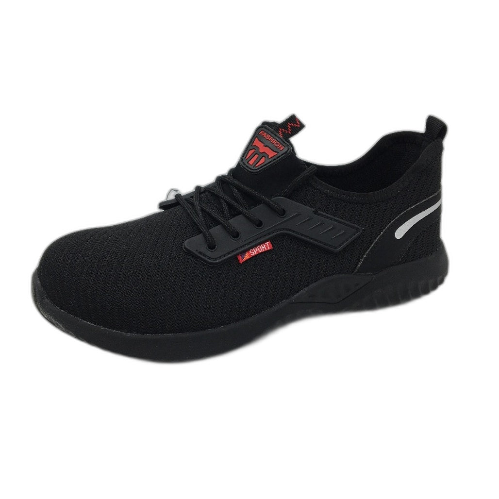 Usor Safety Sneaker Style Black Lace Up Work Steel Toe Shoes Unisex Sz EU 41 NEW