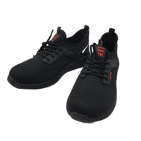 Usor Safety Sneaker Style Black Lace Up Work Steel Toe Shoes Unisex Sz EU 41 NEW