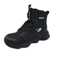 Usor Safety Black Lace Up Steel Cap Toe Work Sneaker Boots Unisex Sz EU 46 NEW