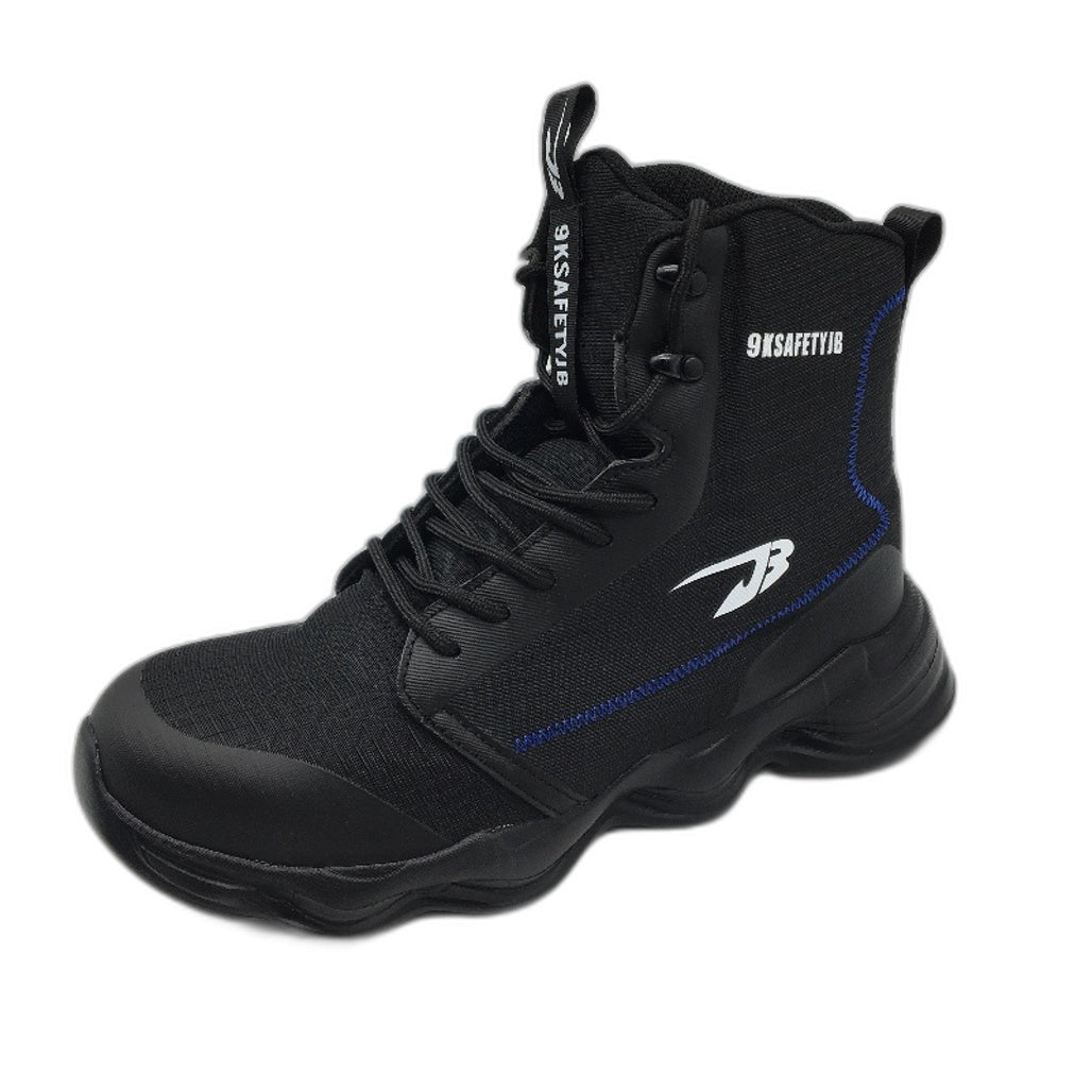 Usor Safety Black Lace Up Steel Cap Toe Work Sneaker Boots Unisex Sz EU 46 NEW