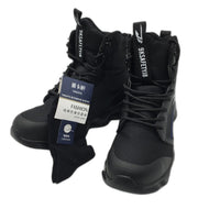 Usor Safety Black Lace Up Steel Cap Toe Work Sneaker Boots Unisex Sz EU 46 NEW