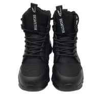 Usor Safety Black Lace Up Steel Cap Toe Work Sneaker Boots Unisex Sz EU 46 NEW