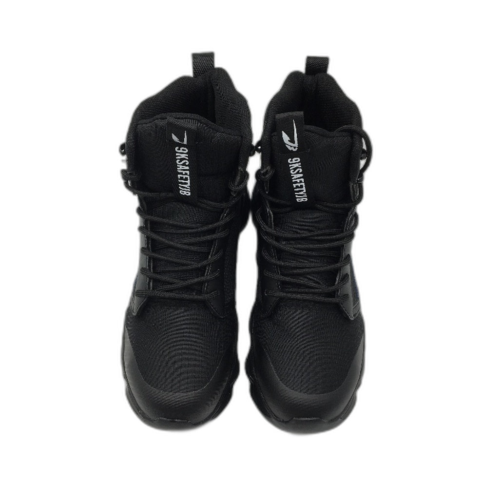 Usor Safety Black Lace Up Steel Cap Toe Work Sneaker Boots Unisex Sz EU 46 NEW