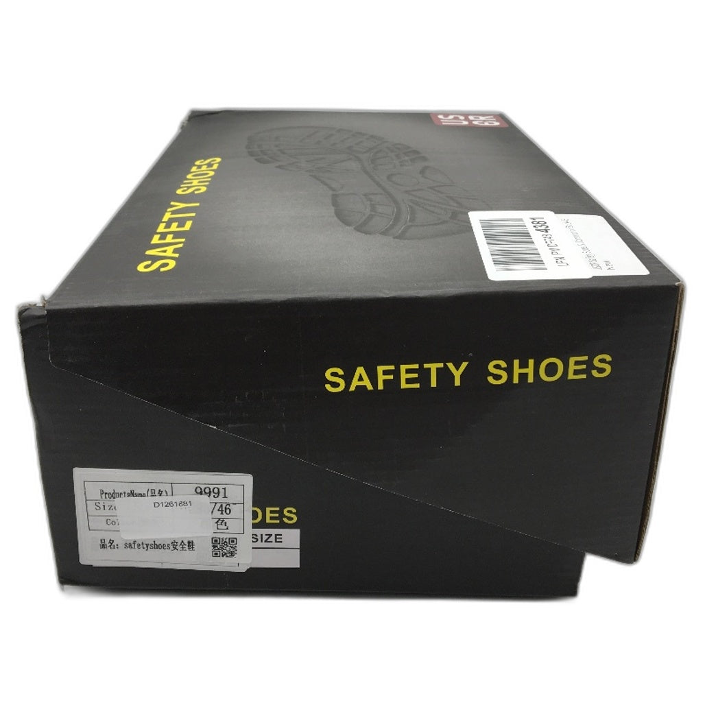 Usor Safety Black Lace Up Steel Cap Toe Work Sneaker Boots Unisex Sz EU 46 NEW