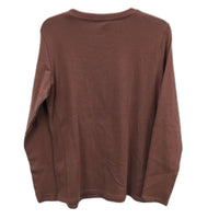 Capture Round Neck Long Sleeve Cotton Dusky Plum Rib Top Ladies Size 16 NEW