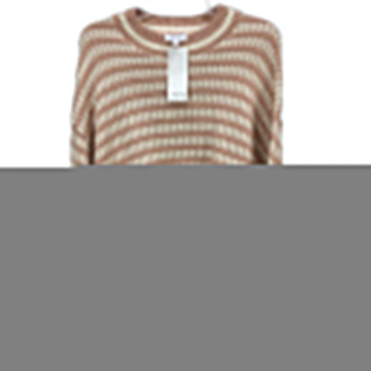 Grab Denim Two Tone Mahogany Rose Eggnog Crew Neck Knit Jumper Ladies Sz XS NEW