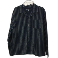 Reserve Navy Green Stripe Flannelette Pyjama Top Men Size Medium NEW