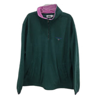 Spencer Project Polar Fleece Quarter Zip Green Pink Jumper Mens Size XL NEW