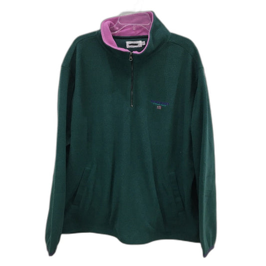 Spencer Project Polar Fleece Quarter Zip Green Pink Jumper Mens Size XL NEW