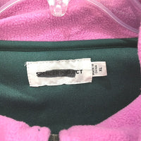 Spencer Project Polar Fleece Quarter Zip Green Pink Jumper Mens Size XL NEW