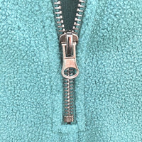 Spencer Project Polar Fleece Quarter Zip Green Pink Jumper Mens Size XL NEW