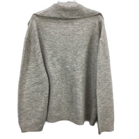 Subtitled Relaxed Fit Collared V Neck Grey Marle Sweater Ladies Size XL NEW