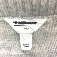 Subtitled Relaxed Fit Collared V Neck Grey Marle Sweater Ladies Size XL NEW