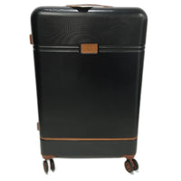 Krute 28 Inch Black and Brown Hard Shell Spinner Wheel Luggage with TSA Lock NEW
