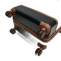 Krute 28 Inch Black and Brown Hard Shell Spinner Wheel Luggage with TSA Lock NEW