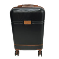 Krute 20 Inch Black and Brown Hard Shell Spinner Wheel Luggage with TSA Lock NEW