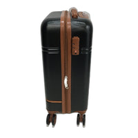 Krute 20 Inch Black and Brown Hard Shell Spinner Wheel Luggage with TSA Lock NEW