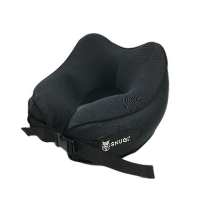 SNUGL Memory Foam Ergonomic Reversible Travel Pillow Dark Grey One Size NEW