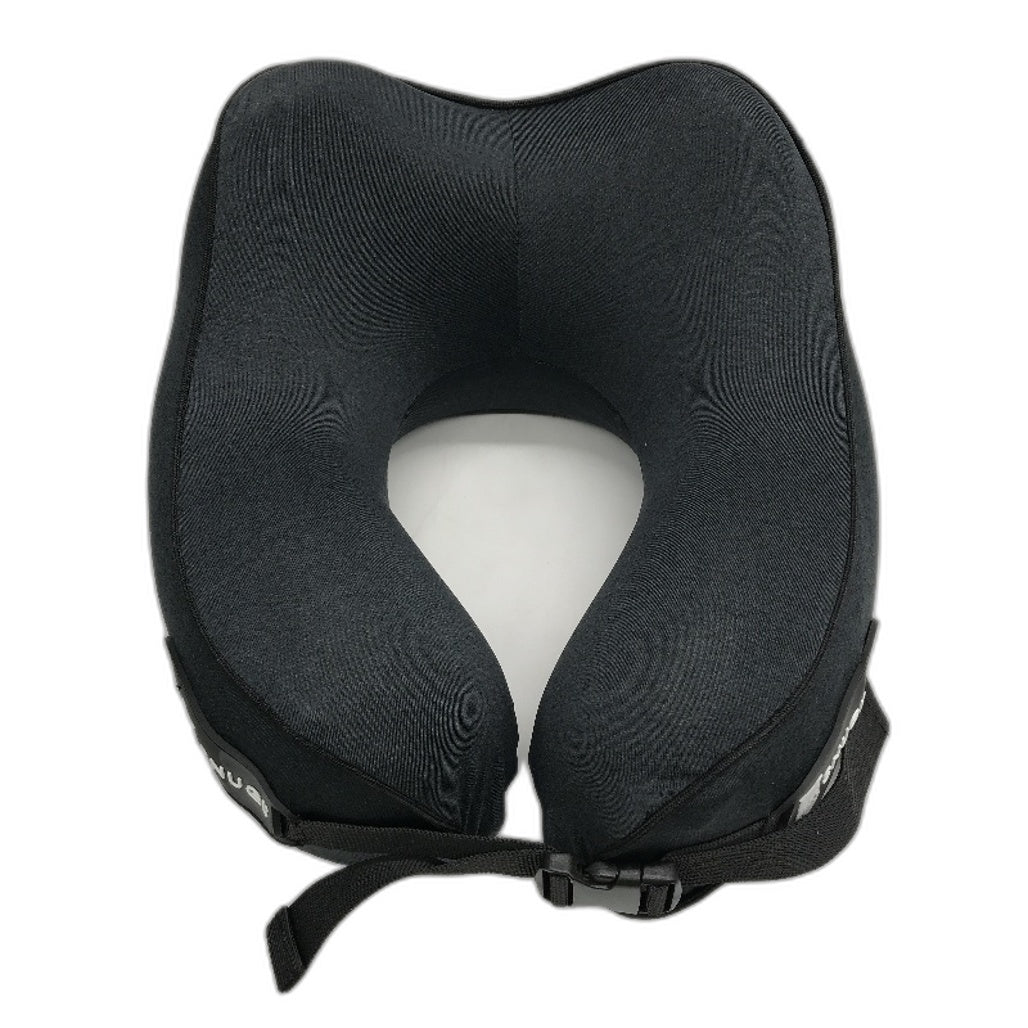 SNUGL Memory Foam Ergonomic Reversible Travel Pillow Dark Grey One Size NEW