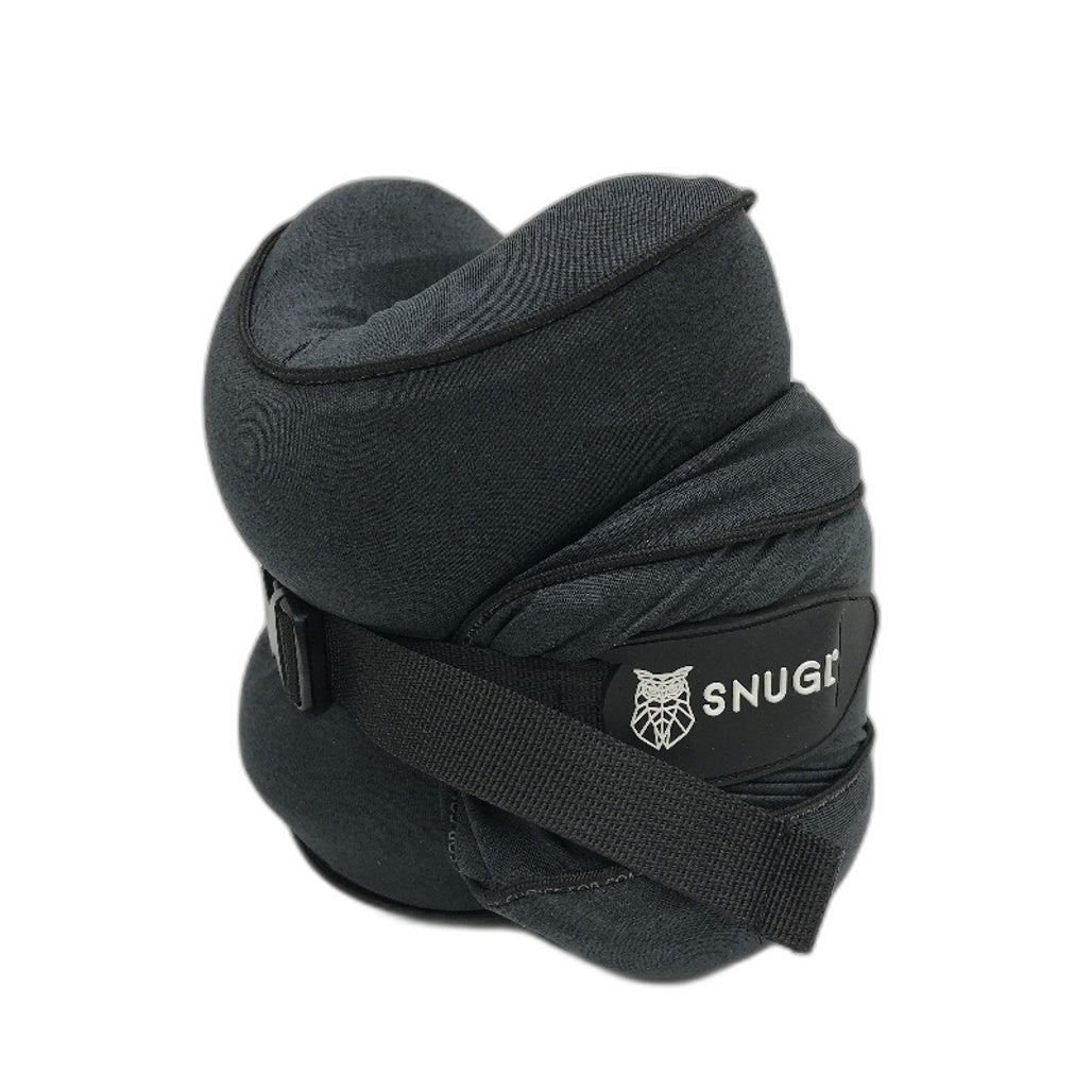 SNUGL Memory Foam Ergonomic Reversible Travel Pillow Dark Grey One Size NEW
