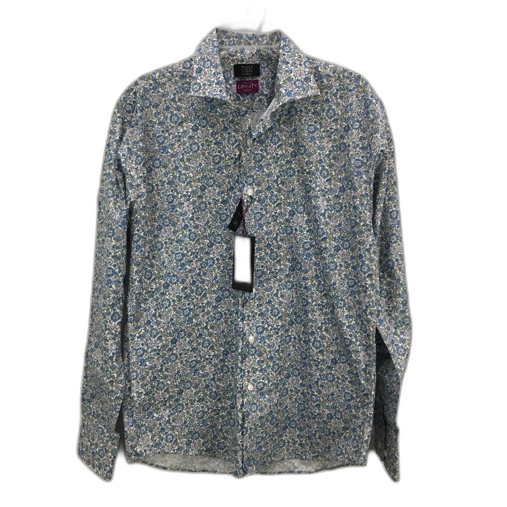 Van Heusen Black Label Blue Floral Tailored Long Sleeve Shirt Mens Sze 41 90 NEW