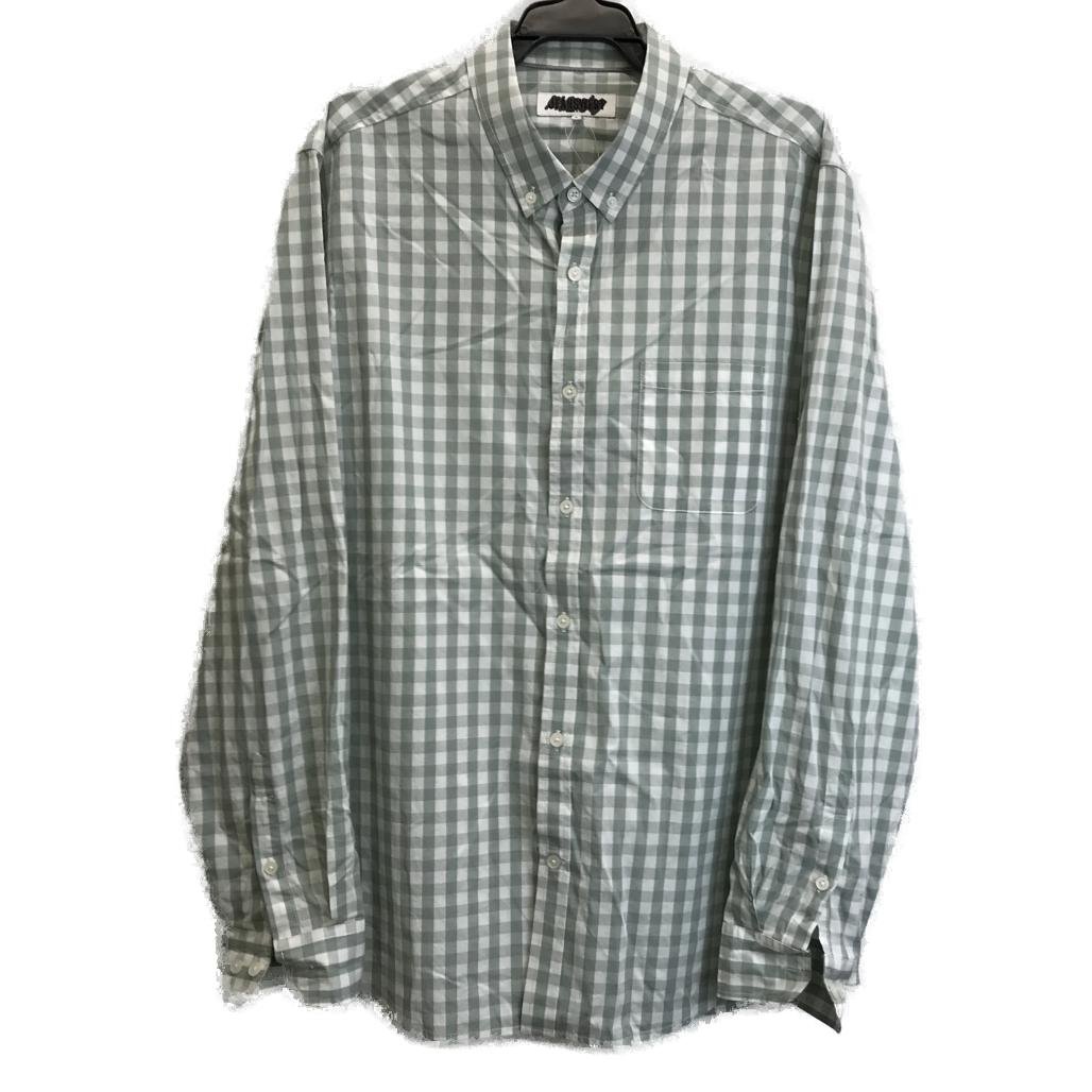 Jeanswest Mint Green & White Checkered Long Sleeve Button Up Shirt Mens Size L NEW