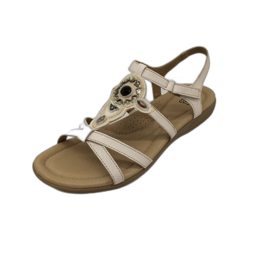 Planet Shoes Powder White Gemset Leather Sandals Ladies Size 11 NEW