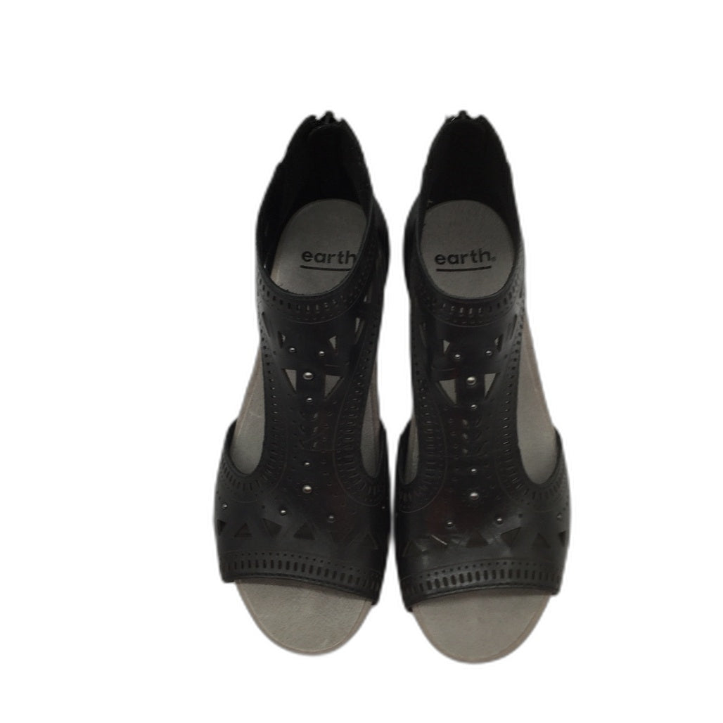 Earth Attalea Barbuda Black Leather Shoes Ladies Size 9 NEW