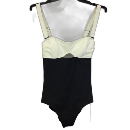 Bondi Born Black & Cream Beige 'Goldie' One Piece Swimsuit Ladies Size S NEW