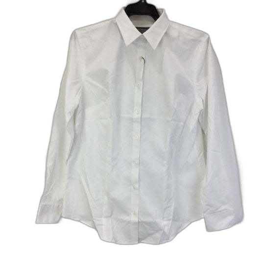 Van Heusen White Long Sleeve Button Up Blouse Ladies Size 10 C/D Bust NEW