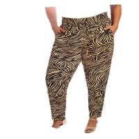 Serra Black & Beige Zebra Print Soft Loungewear Pants Ladies Plus Size 22+ NEW