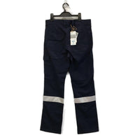 Workzone Navy Cargo Pants w/ Reflective Tape for Work Mens Size Small NEW