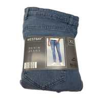 Westbay Mens Blue Slim Fit Stretch Long Denim Jeans Size XL NEW