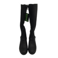 Hawkwell Black Faux Leather Wide Calf Low Heel Boots Ladies Size US9 EU 40 NEW