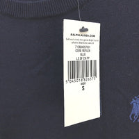 Polo Ralph Lauren Slim Fit Navy Pima Cotton Crew Neck Sweater Men Size Small NEW