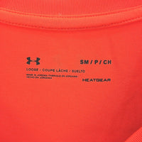 Under Armour Tech V Neck Neon Red Training Shirt Ladies Size Small NEW